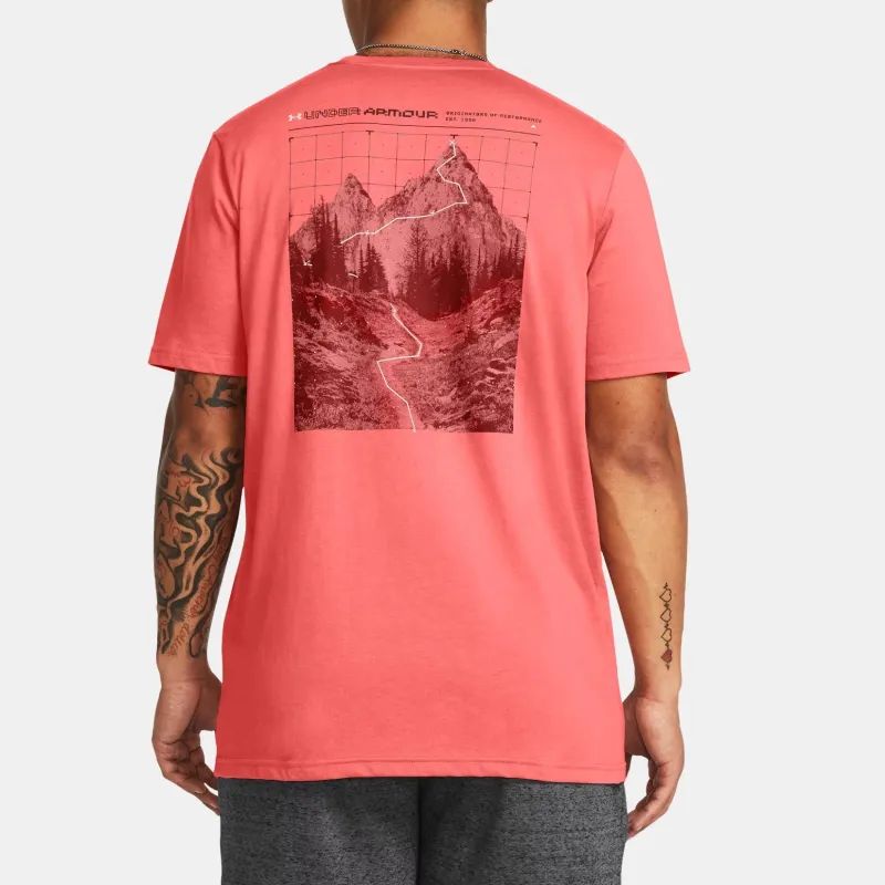 Under Armour UA Reaching Peak T Shirt Men's Rose Red-3