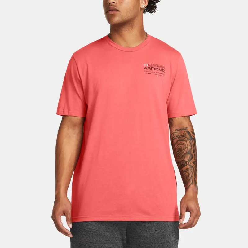 Under Armour UA Reaching Peak T Shirt Men's Rose Red-2