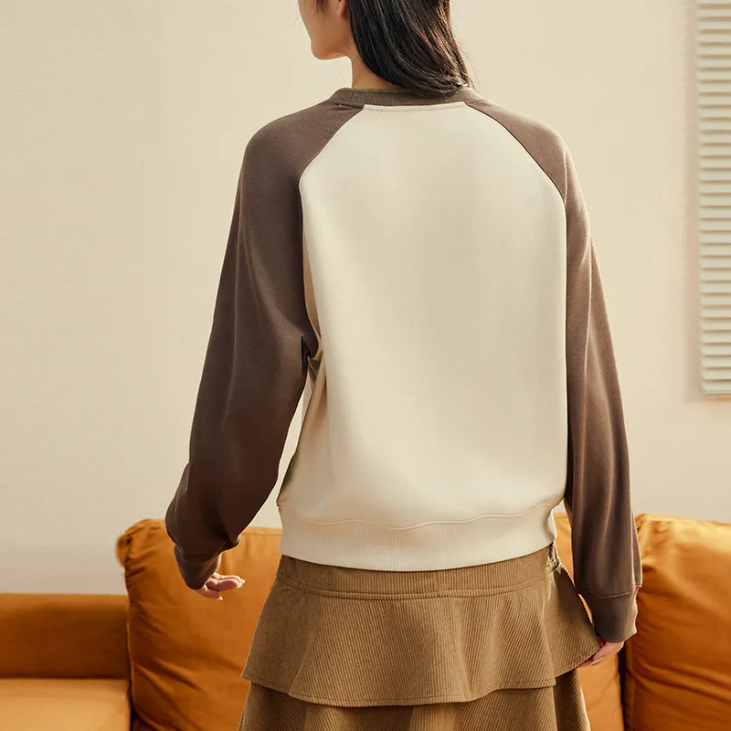 Anta Life Collection Sweatshirt Women's Nude Apricot White-2