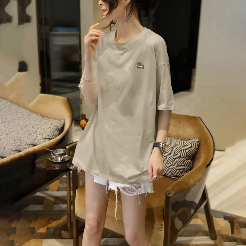 Tonlion T Shirts Women's Camel-2