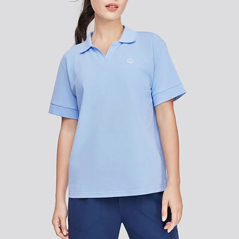 Skechers Polo Shirt Women's Moon White Blue-2