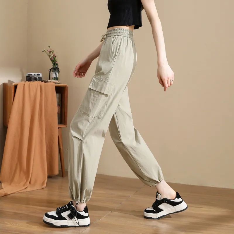 TERRE BLEUE Cargo Pants Women's Khaki-4