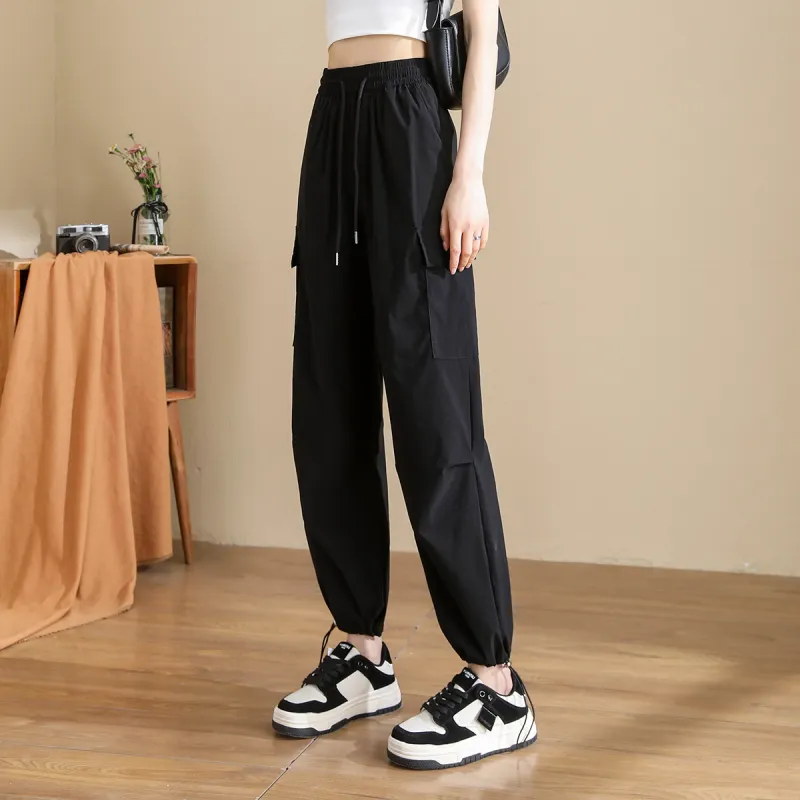 TERRE BLEUE Cargo Pants Women's Black-3