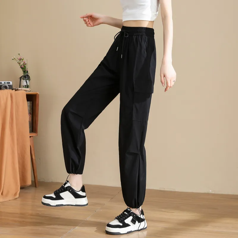TERRE BLEUE Cargo Pants Women's Black-4