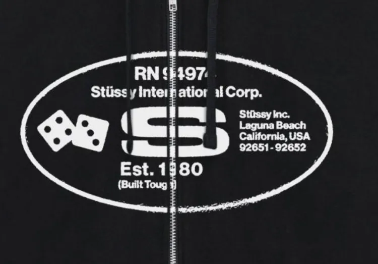 Stussy Oval Corp. Zip Hoodie - POIZON