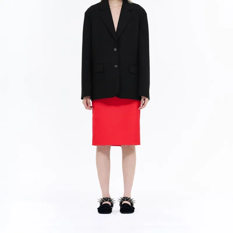 WE11DONE SS24 Casual Long Skirt Women's Red-2