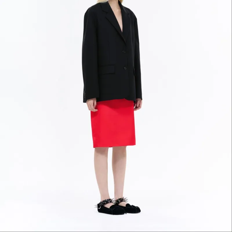 WE11DONE SS24 Casual Long Skirt Women's Red-4