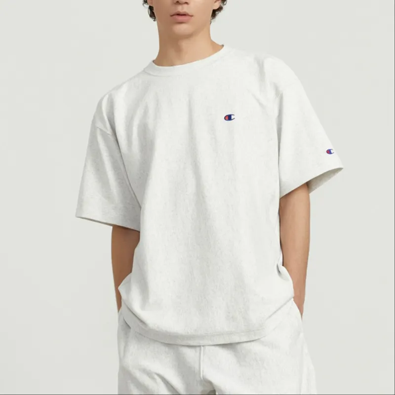 Champion Reverse Weave T-Shirt Unisex Cream-2