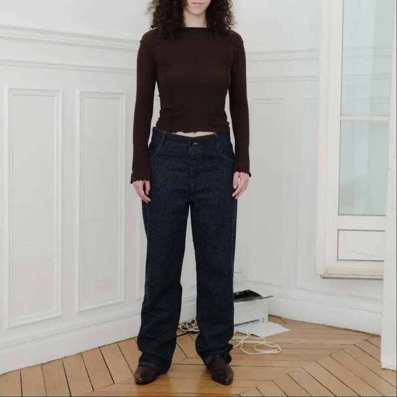 BASERANGE SS24 Indre Pants - Recycled Denim Jeans Women's Blue/Blue-2