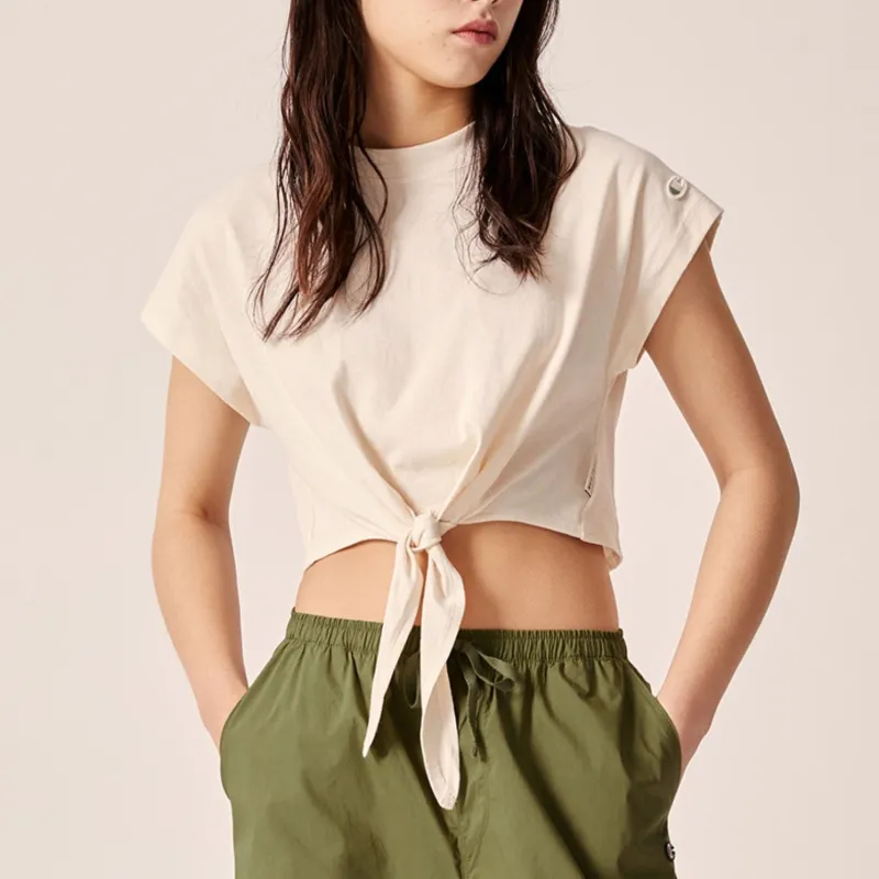 Champion SS24 Batwing Sleeve T Shirt Women's Cream-2