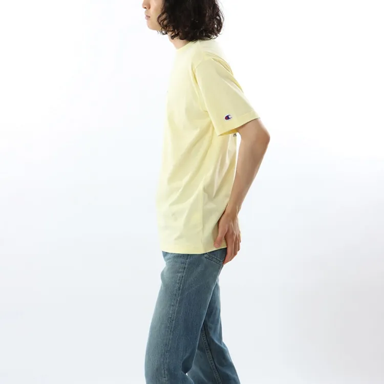 Champion T Shirt Unisex Light Yellow-4