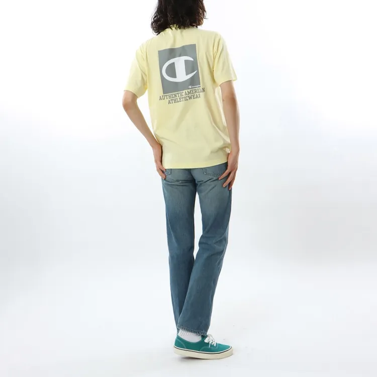 Champion T Shirt Unisex Light Yellow-3