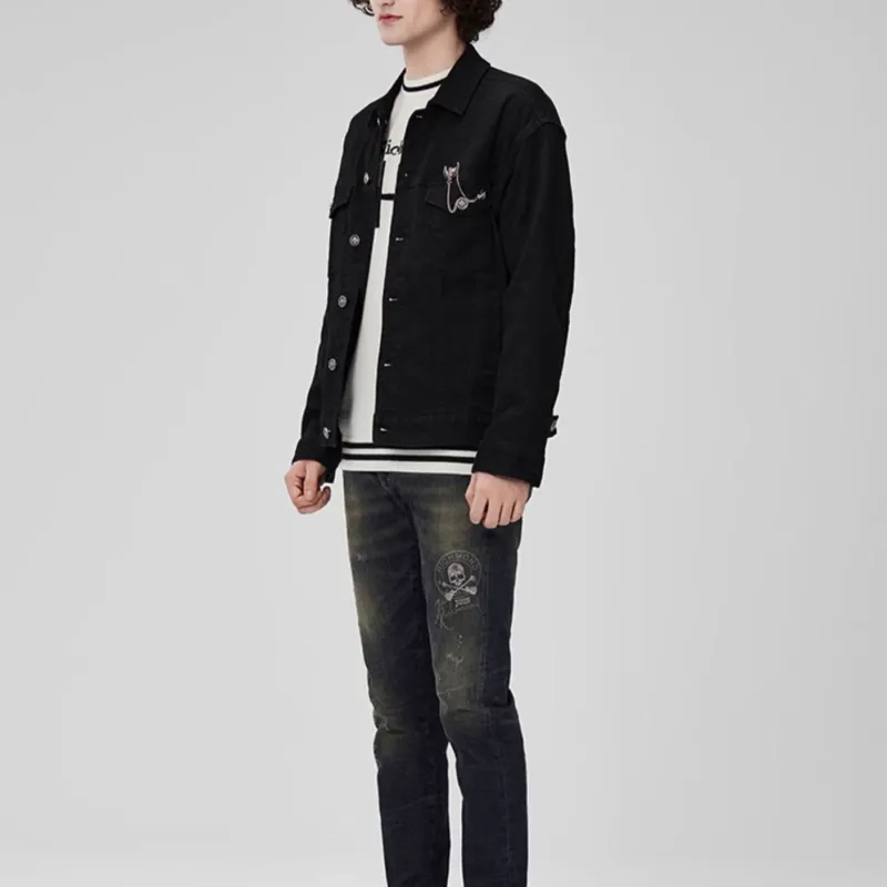JOHN RICHMOND Denim Jacket Men's Black-2