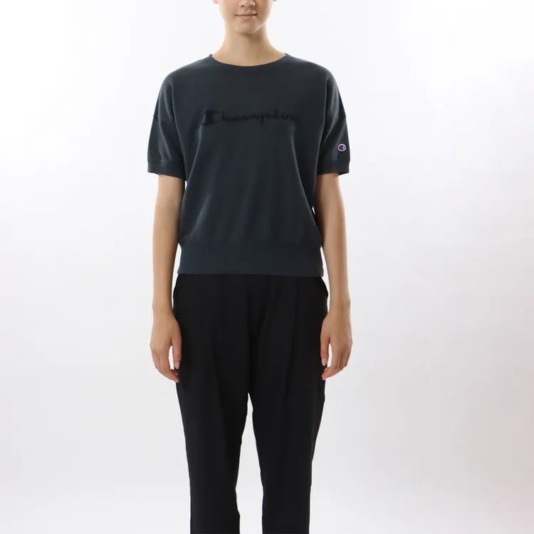 Champion SS24 Sweatshirt Women's Beige Black-2
