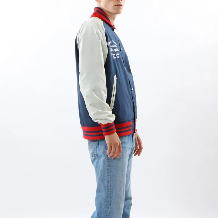 Champion SS24 Baseball Jacket Men's Marine Blue-2