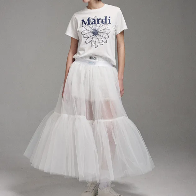 MARDI MERCREDI SS24 Casual Long Skirt Women's White-1