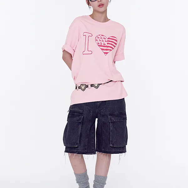 KIRSH T Shirt Unisex Light Pink-1