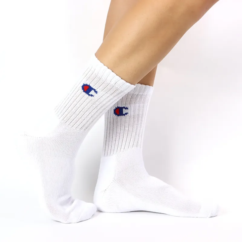 Champion SS24 Mid-Calf Socks Men's 3 Pack White-3