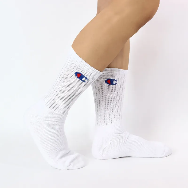 Champion SS24 Knee-High Socks Men's 3 Pack White-3
