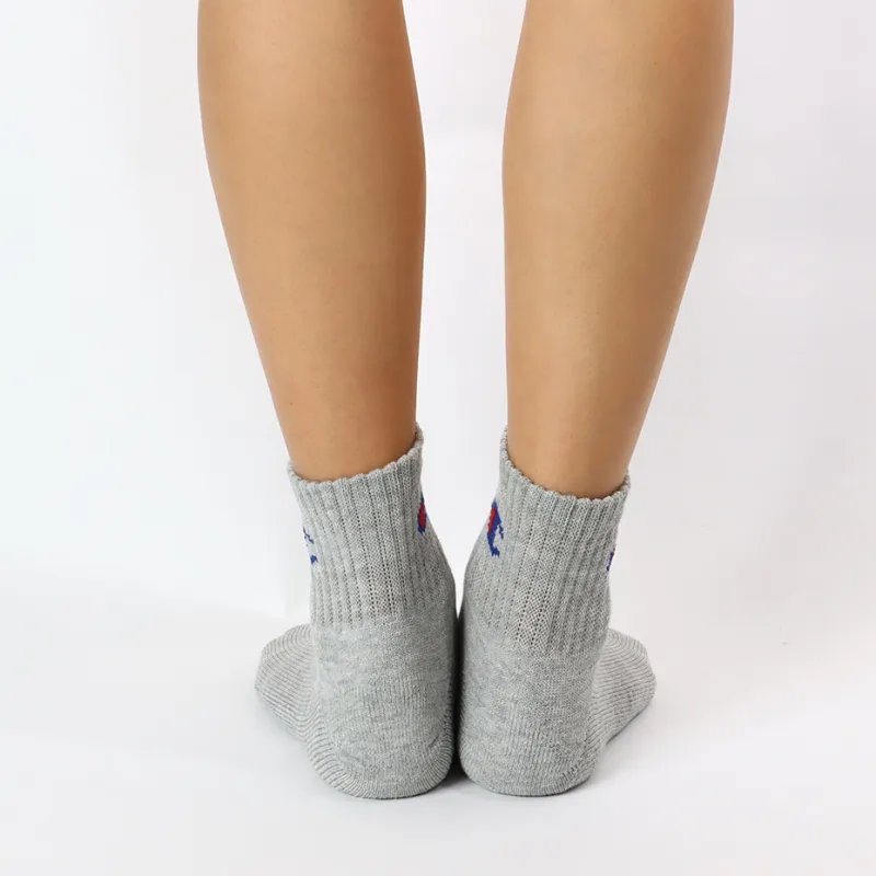 Champion SS24 Mid-Calf Socks Men's 3 Pack Heather Gray-1