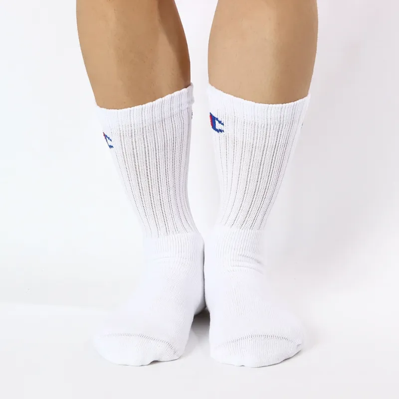 Champion SS24 Knee-High Socks Men's 3 Pack White-2