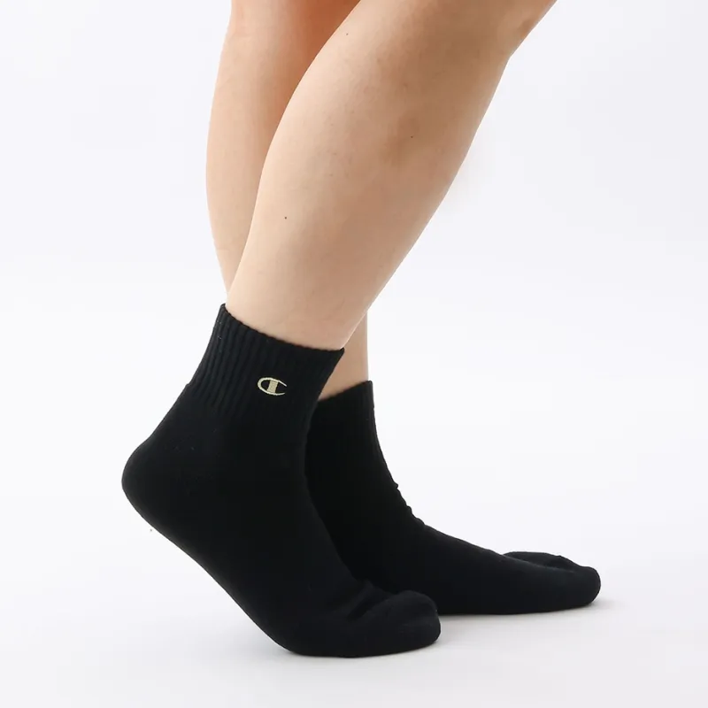 Champion Mid-Calf Socks Men's 3 Pack Black-3