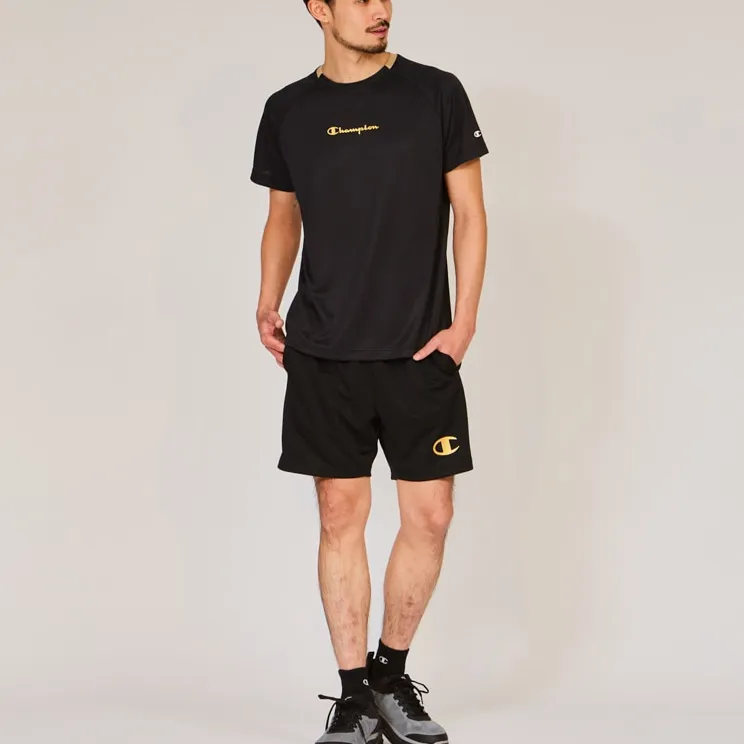 Champion T Shirt Men's Black/Gold-2
