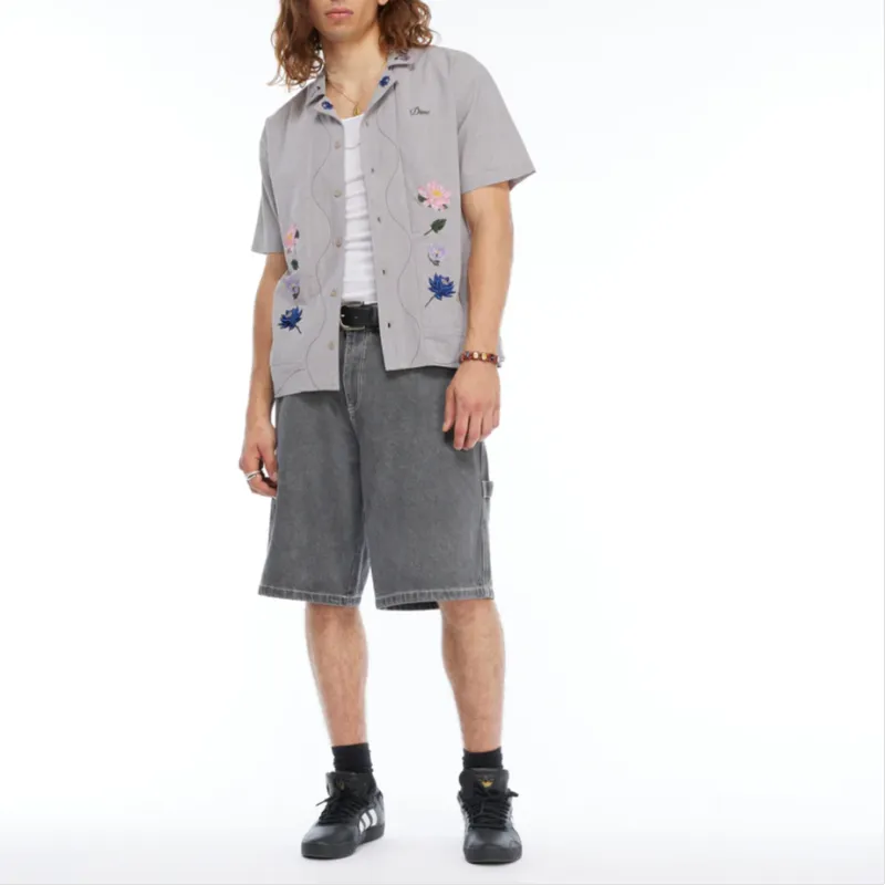 Dime MTL SS24 Shirt Unisex Stone Blue Lilac Color-1
