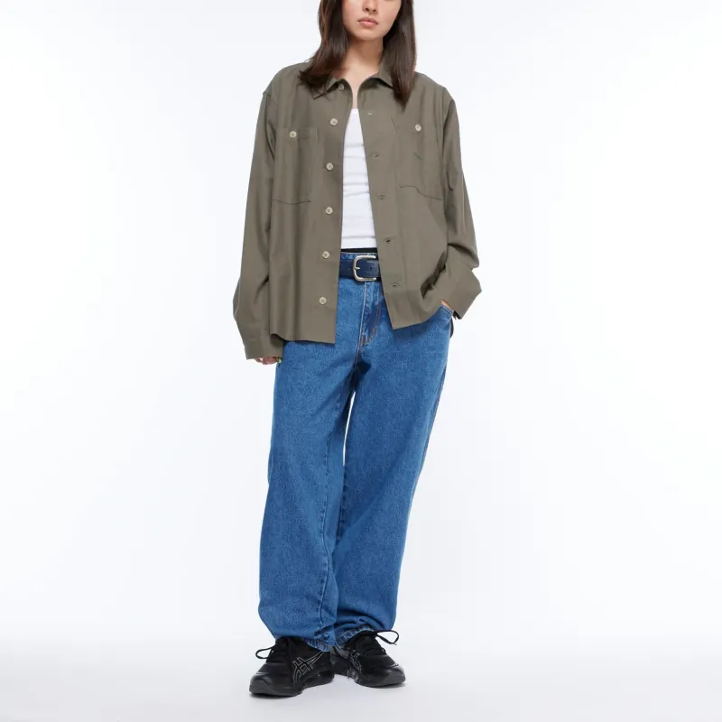 Dime MTL SS24 Shirt Unisex Dark Taupe-1