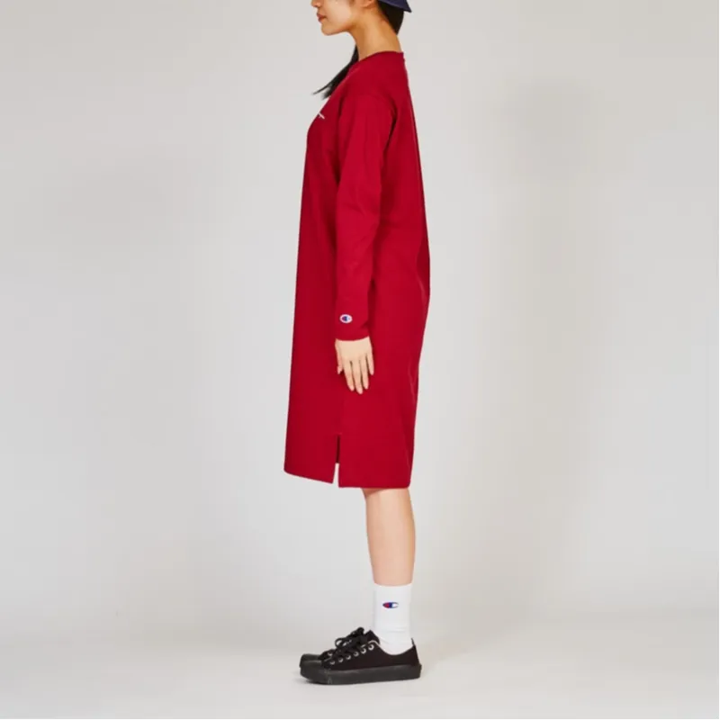 Champion FW24 Long-Sleeved Dresses Women's Burgundy-2