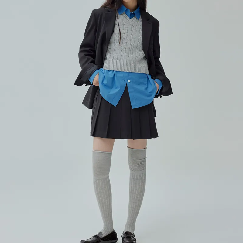 COVERNAT Casual Short Skirts Women's Charcoal Gray-2