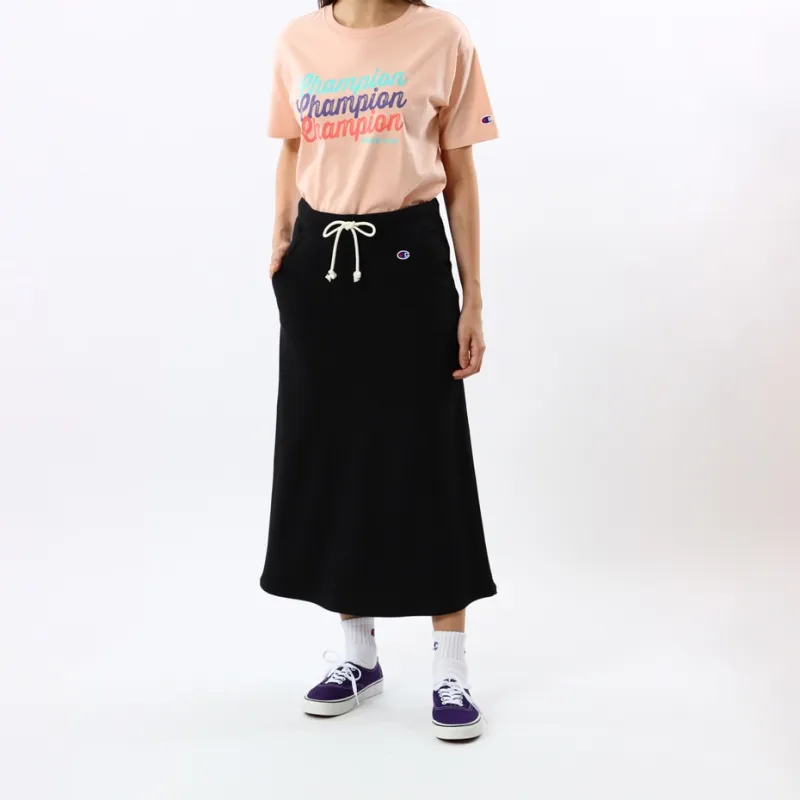 Champion FW24 Casual Long Skirt Women's Black-1