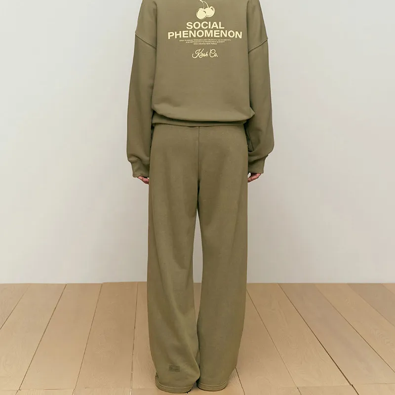 Kirsh FW24 Knitted Sweatpants Women's Light Khaki-2