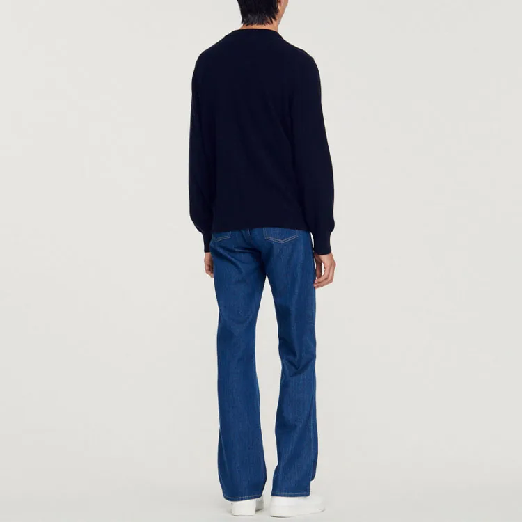 Sandro Cashmere Sweater Men's Dark Blue-2