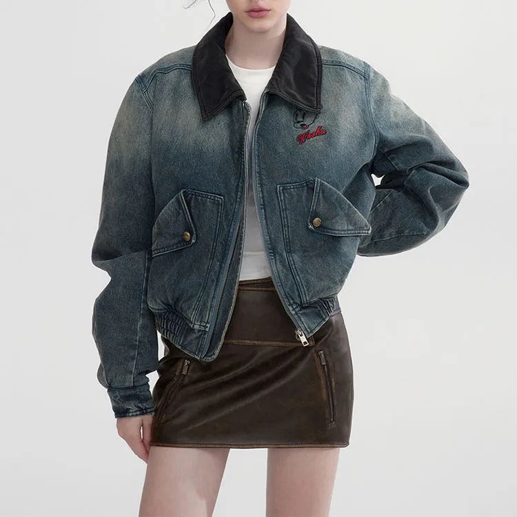 WooHa Denim Jacket Women's Denim Blue-1