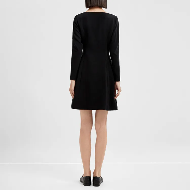 THEORY Long-Sleeved Dresses Women's Black-2
