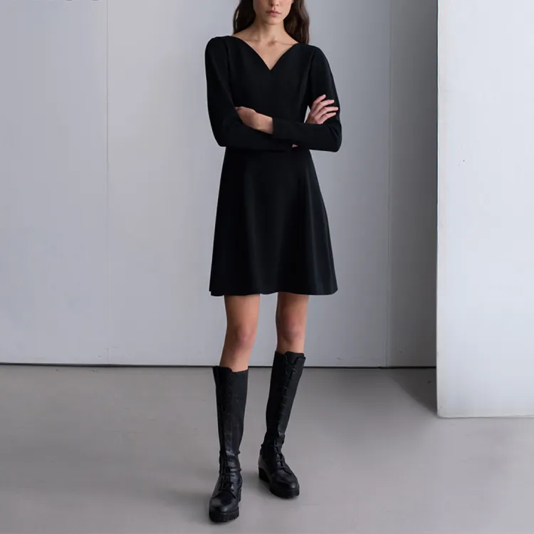 THEORY Long-Sleeved Dresses Women's Black-1