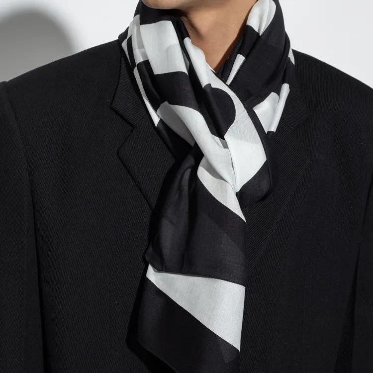 MOSCHINO Logo Embroidered Scarf-1