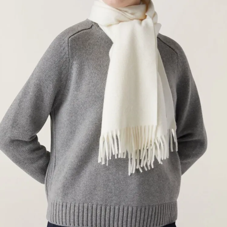 Loro Piana Knit Scarves Women's White-1