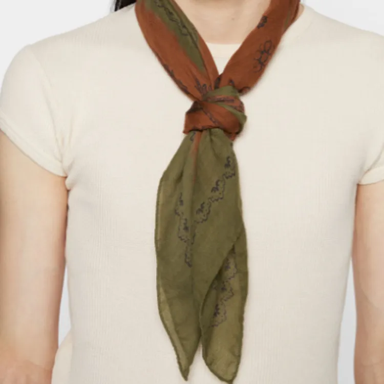 Acne Studios Paisley bandana print Wool Scarf-1