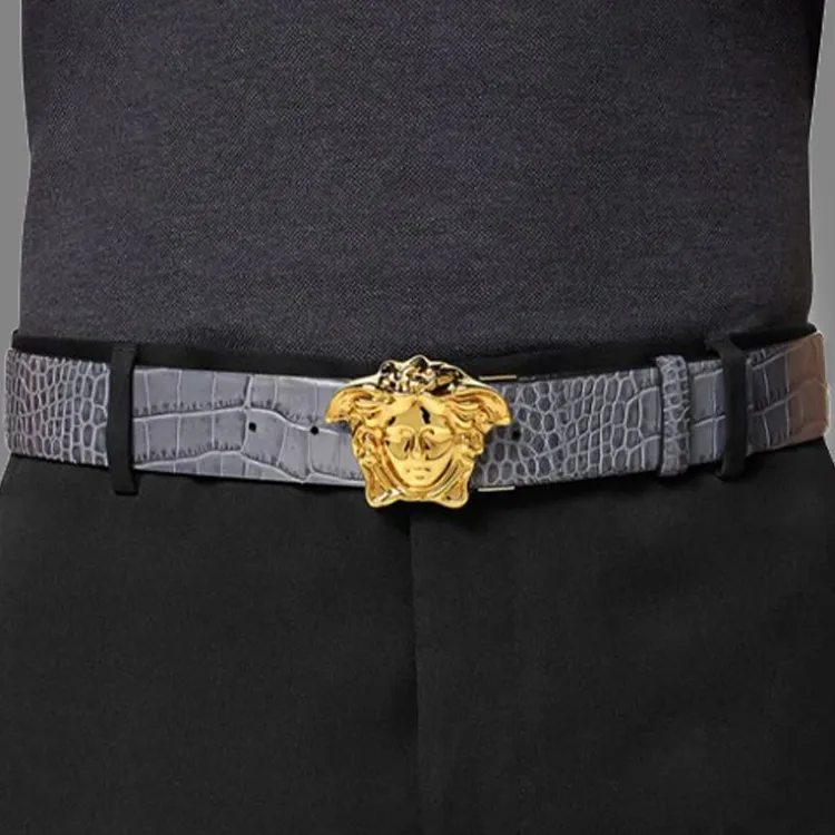 VERSACE La Medusa Reversible Leather Belt-1