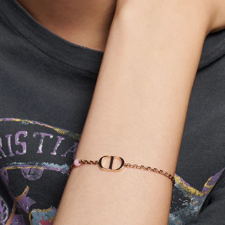 DIOR Metal, Resin Pearl Bracelets Women's Rose Gold-1