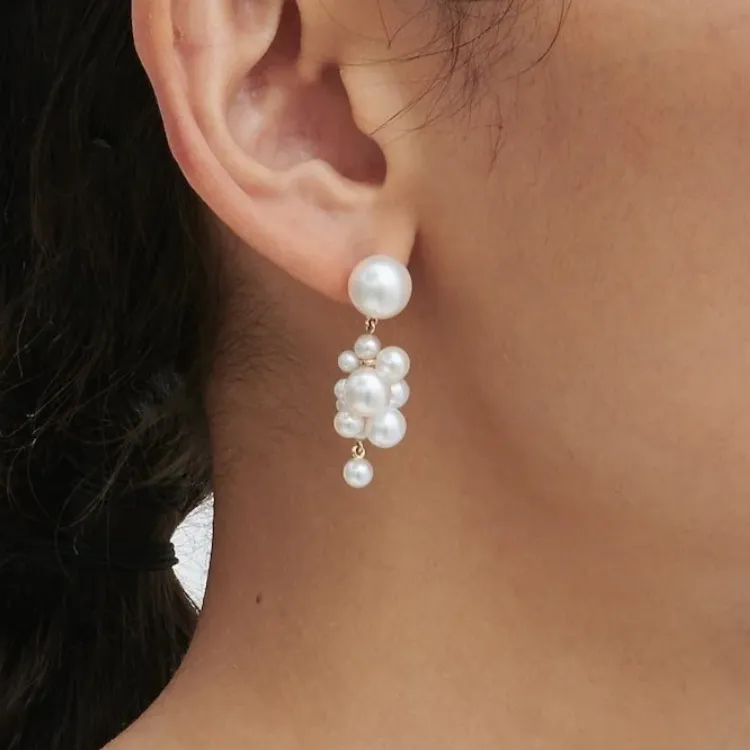 Sophie Bille Brahe Botticelli Pearl Drop Earrings-1