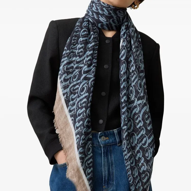 Mulberry Logo-print Modal-blend Scarf-2