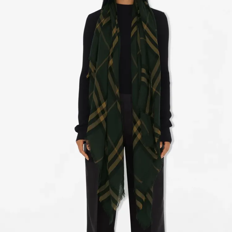 Burberry Wool Knit Scarves Women's Black-2