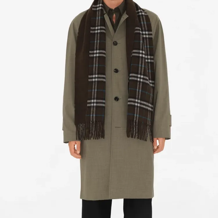Burberry Cashmere Knit Scarves Women's Dark Gray-3