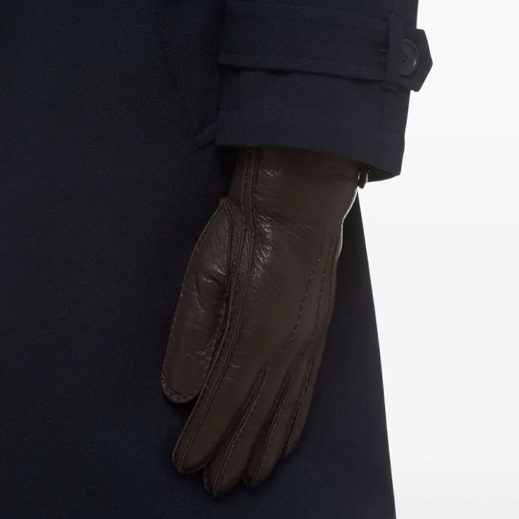 PRADA Cashmere, Lambskin, Sheepskin Gloves Men Brown-2