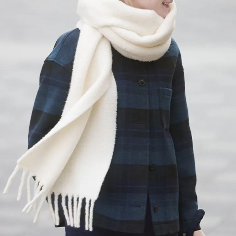 UNIQLO Acrylic, Sheep Wool, Polyamide Knit Scarves Unisex Multicolor-2