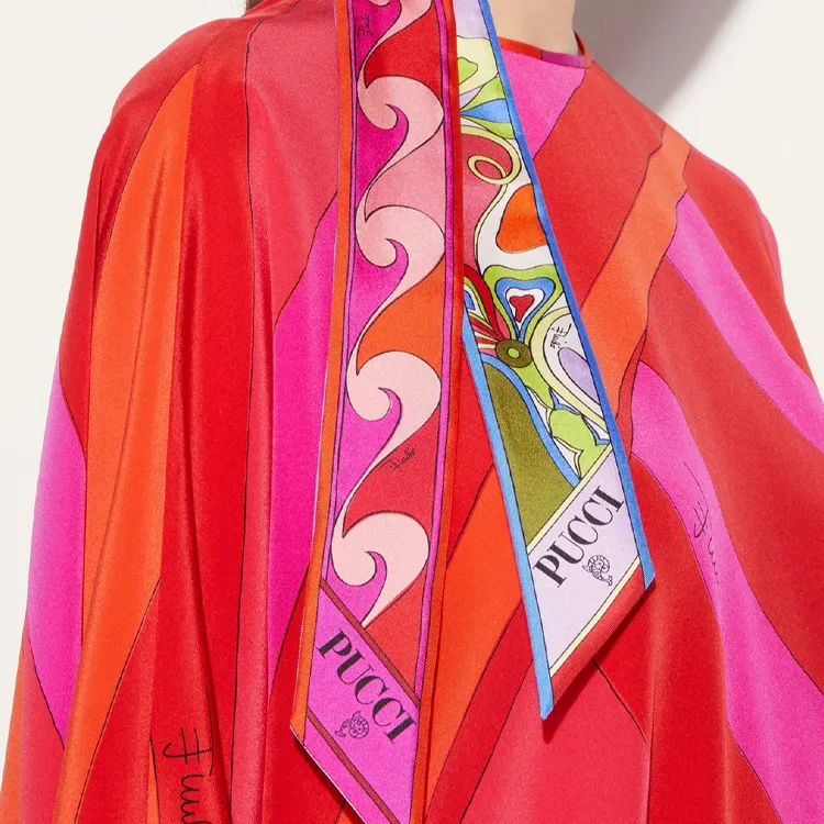 EMILIO PUCCI Orchidee-print Silk Scarf-1