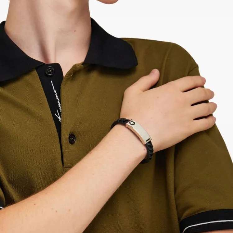 Ferragamo Gancini Leather Bracelet-2